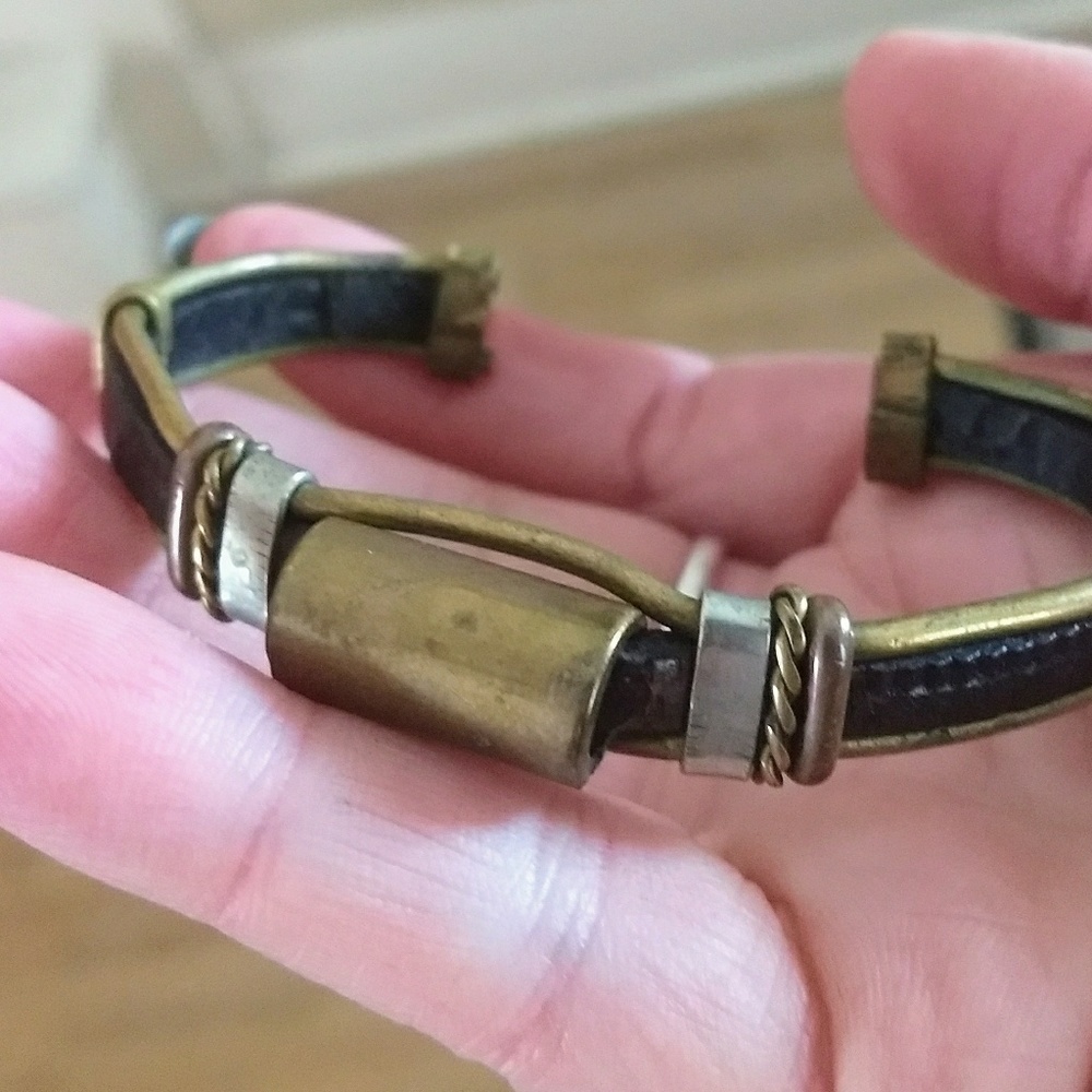1970's mixed metal cuff bracelet